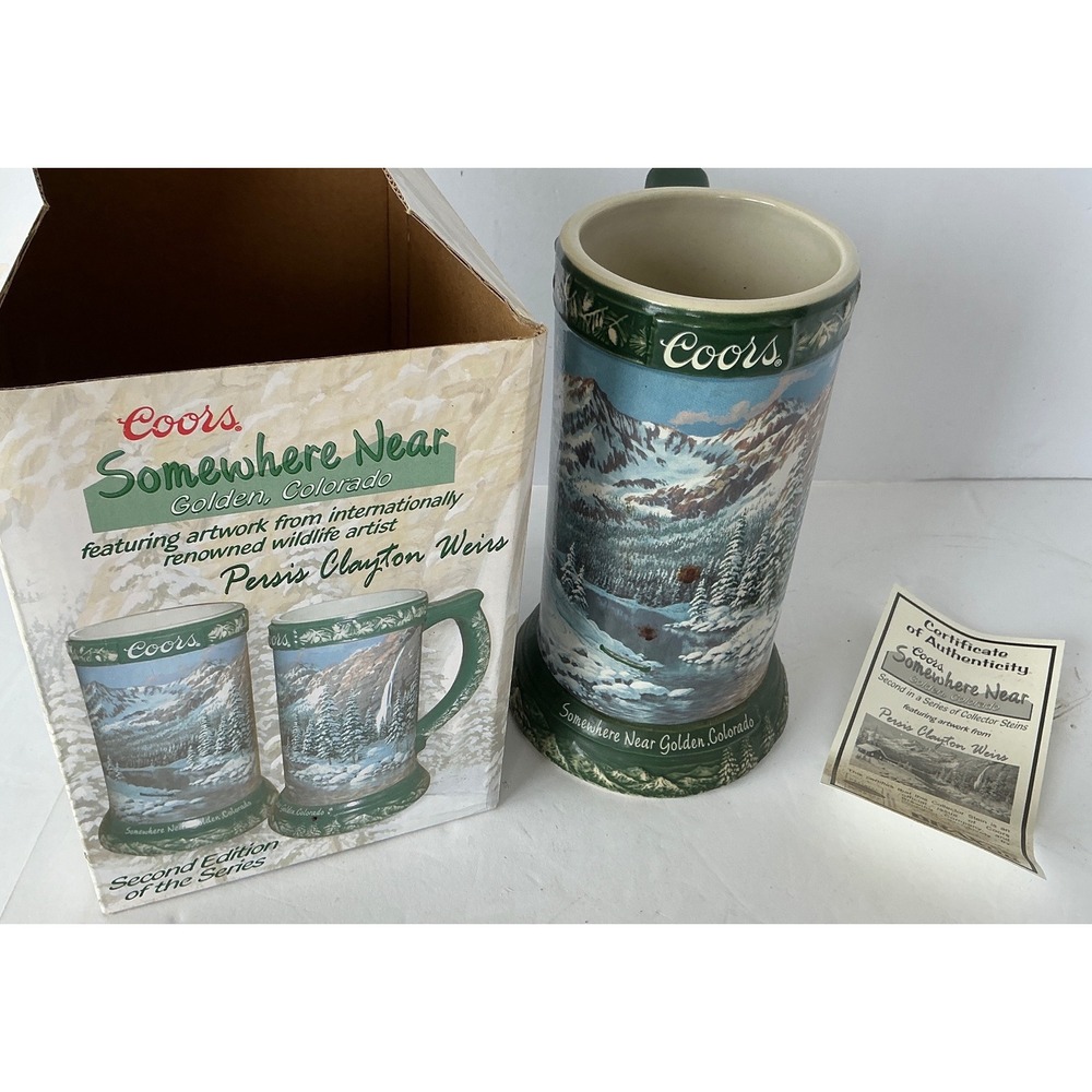 Coors Vintage Beer Stein Somewhere Near Golden CO 2004  Persis Clayton Weirs 2nd